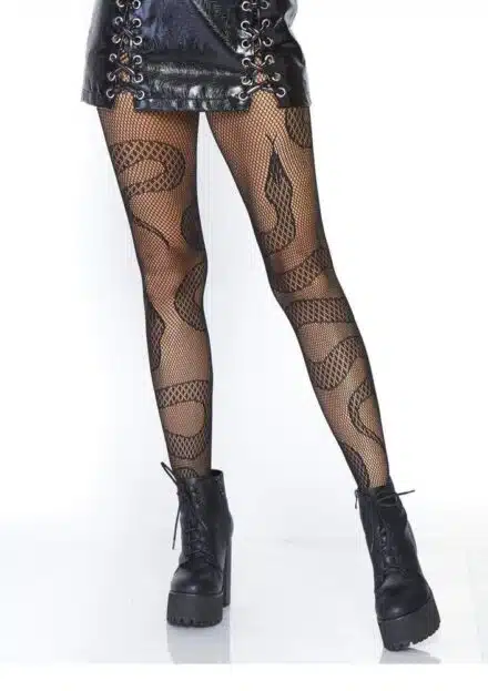 Snake Fishnet Tights - Image 3