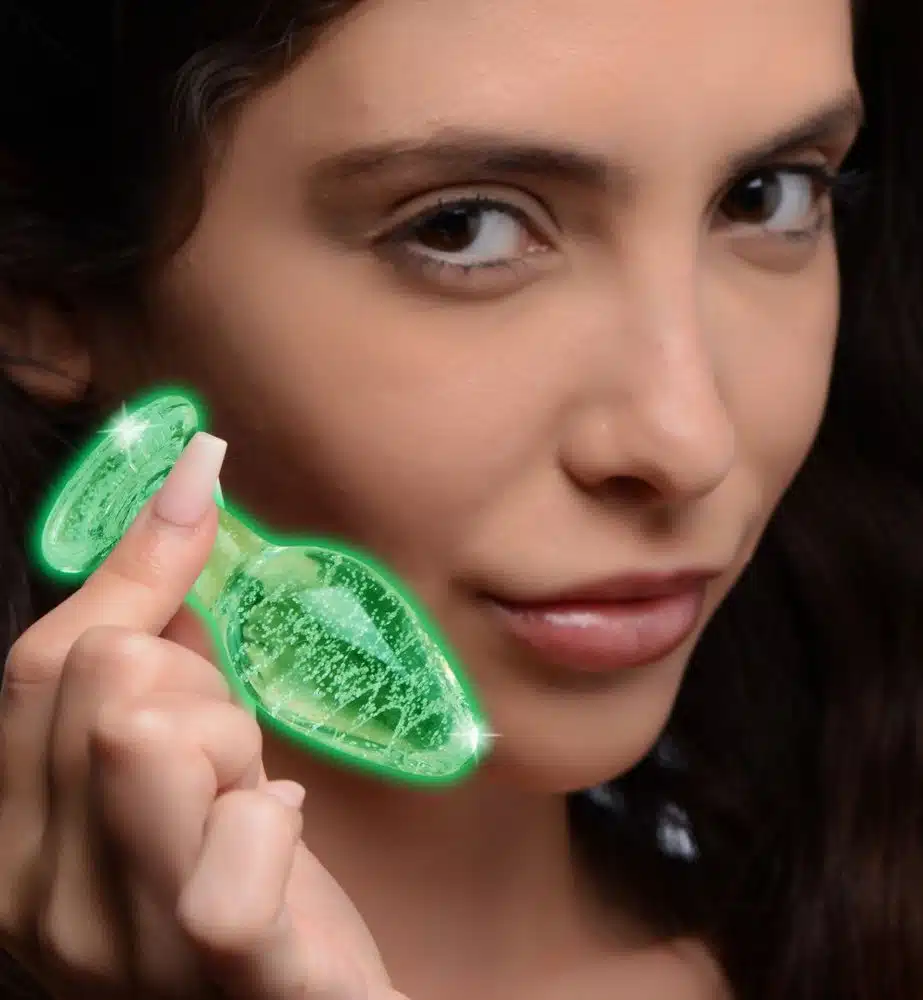 Glow In The Dark Glass Anal Plug