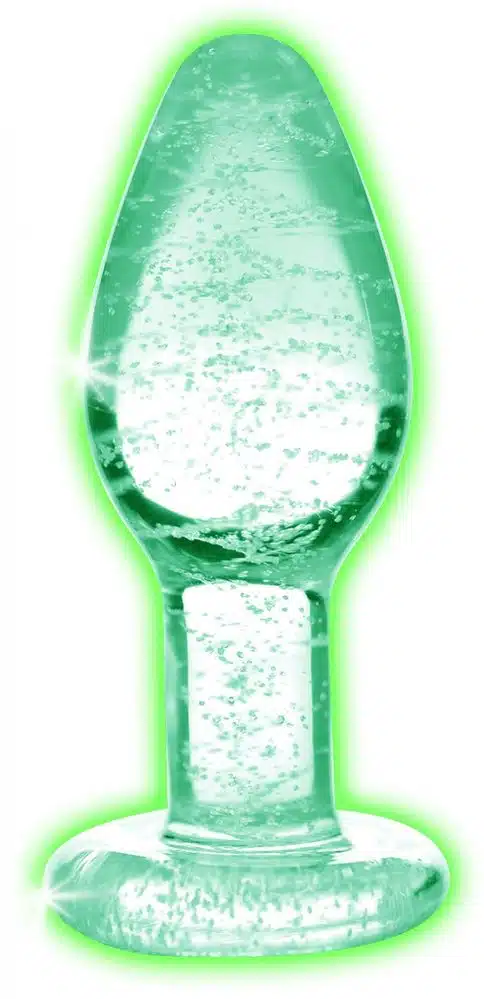 Glow In The Dark Glass Anal Plug - Image 2