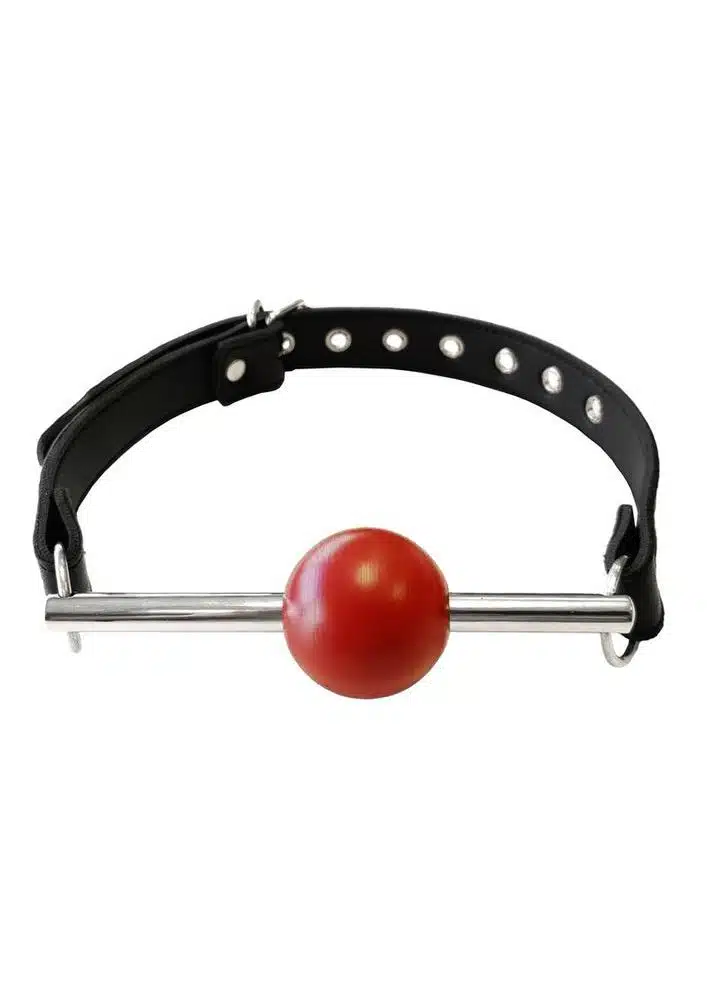 Rubber Ball Gag on Stainless Steel Rod