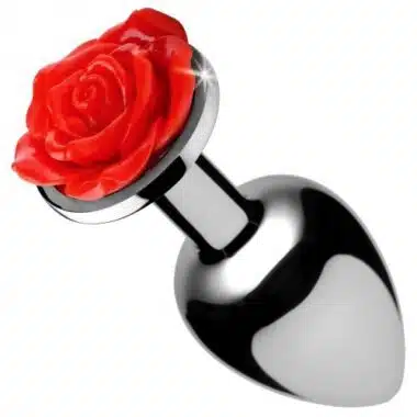 Red Rose Anal Plug, 3 Sizes