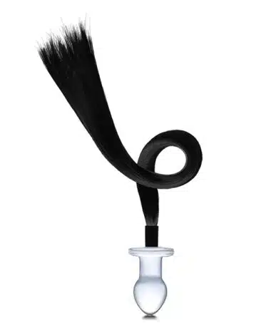 Horse Tail With Glass Butt Plug