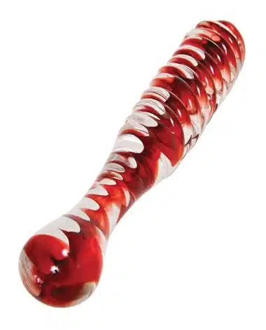 Adam & Eve Eve's Sweetheart Swirl Glass Dildo