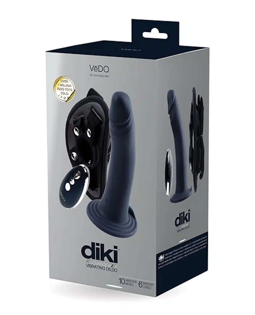 Vedo Diki Vibrating Dildo With Harness and remote - Image 2