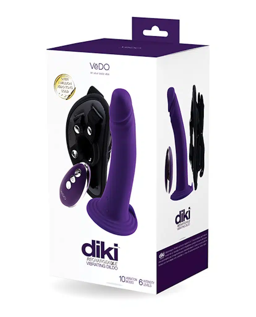Vedo Diki Vibrating Dildo With Harness and remote - Image 6