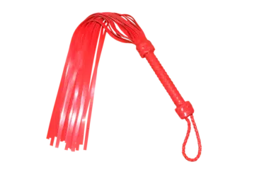 Red Silicone Flogger with 36 Tails