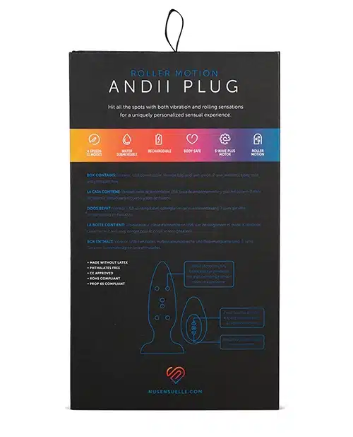 Andii Rechargeable Silicone Plug with Roller Motion - Image 3