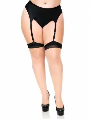 Grace Cuban Contrast Heel Stockings, Queen Size