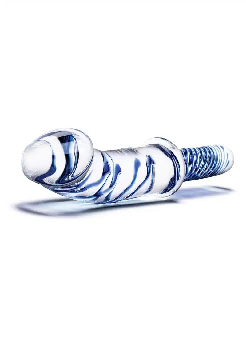Realistic Double Ended Glass Dildo with Handle 11in - Image 2