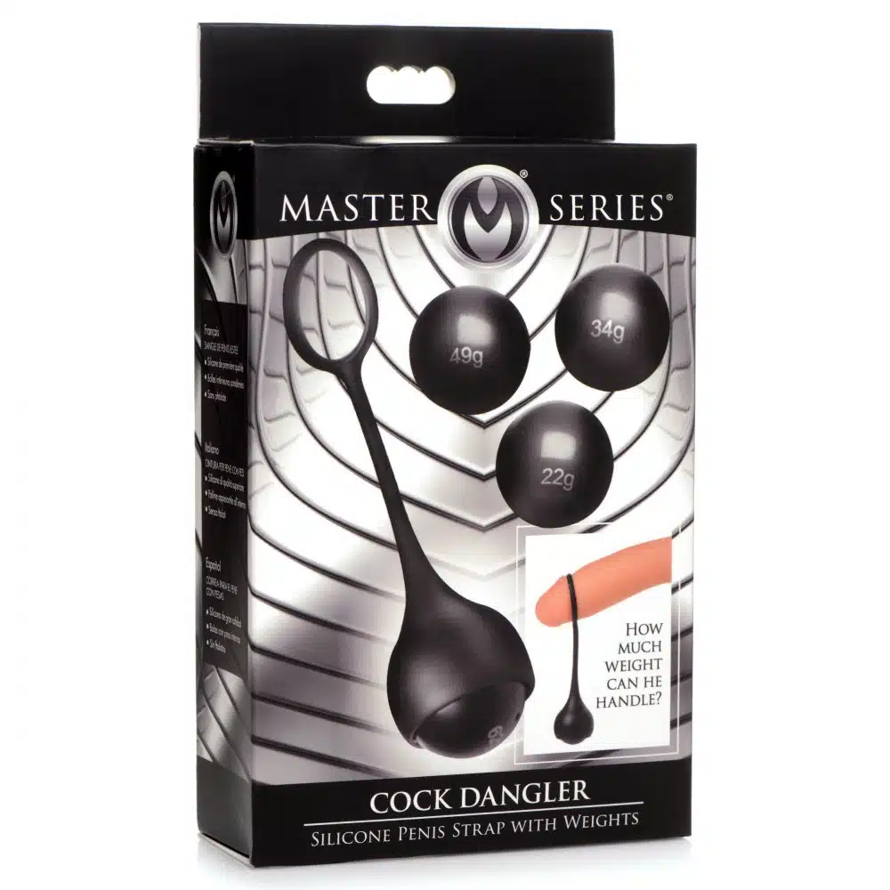 Cock Dangler Silicone Penis Strap with Weights - Image 5