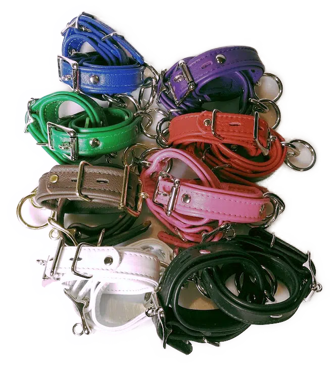 Plain Leather  Wrist Cuffs in Colors