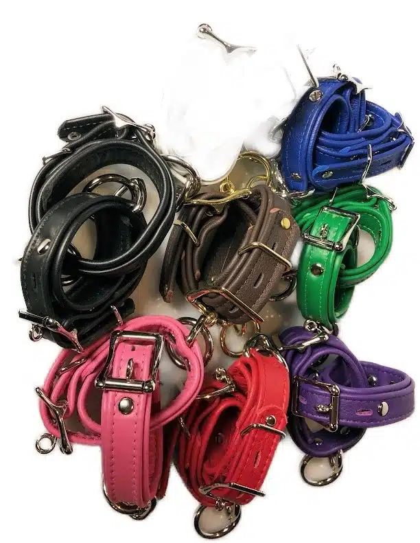 Plain Leather  Wrist Cuffs in Colors - Image 5