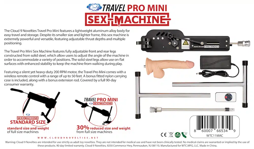 Cloud 9 Sex Machine Pro Travel Mini - Image 2