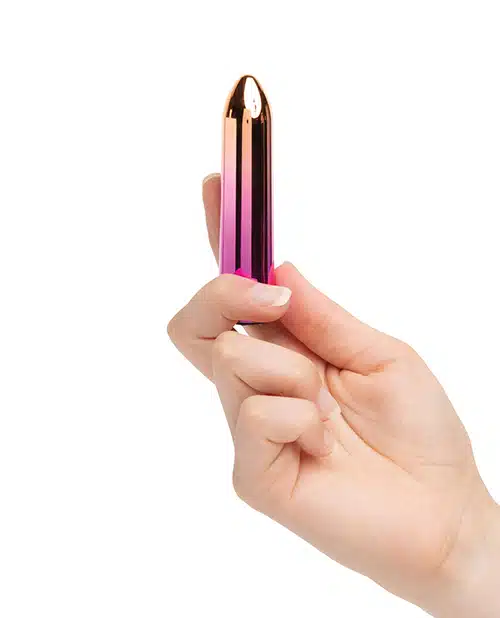 Nu Sensuelle Aluminium Point Rechargeable Warming Bullet - Rainbow - Image 4