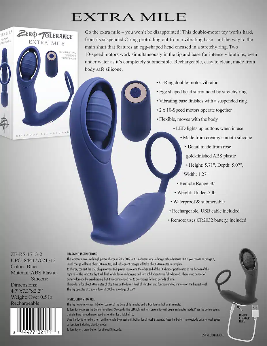 Zero Tolerance Extra Mile Vibrating Cock Ring - Image 5