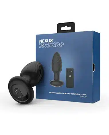 Nexus Tornado Rechargeable Silicone Rotating Butt Plug with Remote Control