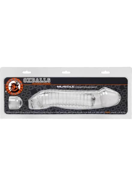 Oxballs Muscle Textured Cock Sheath Penis Extender 9.25in - Image 2