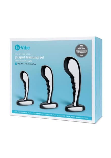 b-Vibe Stainless Steel P-Spot Plug Training Set - Image 2