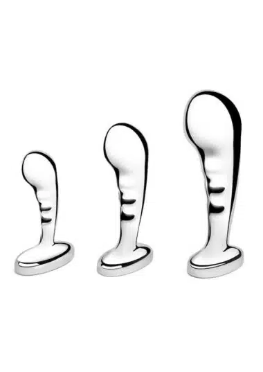b-Vibe Stainless Steel P-Spot Plug Training Set