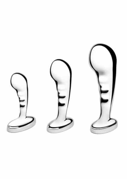 b-Vibe Stainless Steel P-Spot Plug Training Set