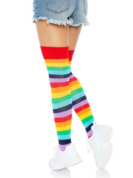 Cherry Rainbow Thigh High Socks - Image 2