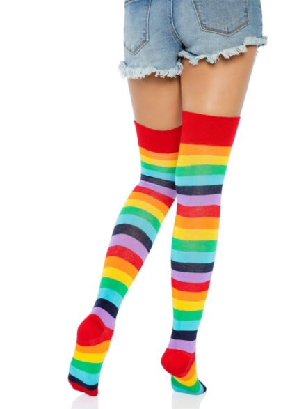 Cherry Rainbow Thigh High Socks - Image 4