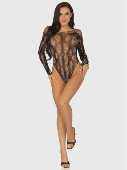 Wild One Python Net Bodysuit - Image 5