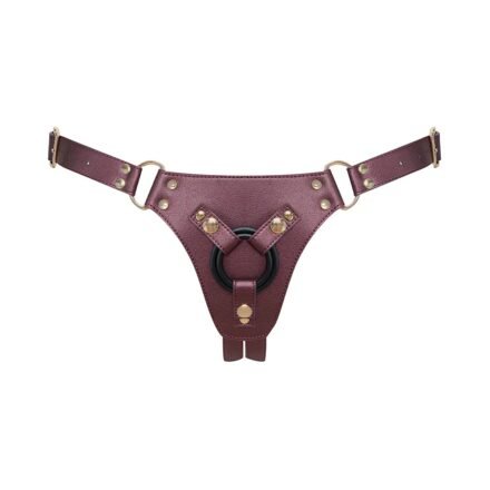 Vegan strap on Harness, One Size, Aubergine