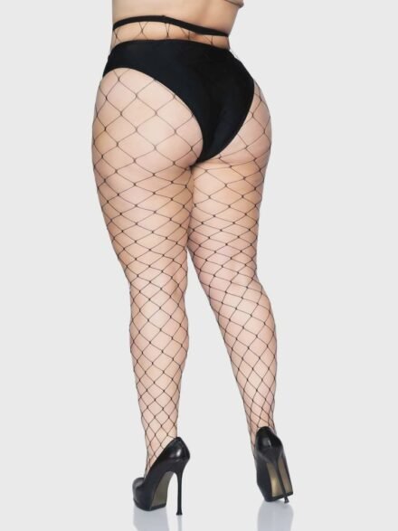 Isla, Plus Size, Fence Net Tights - Image 2