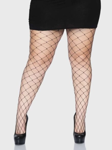 Isla, Plus Size, Fence Net Tights - Image 3