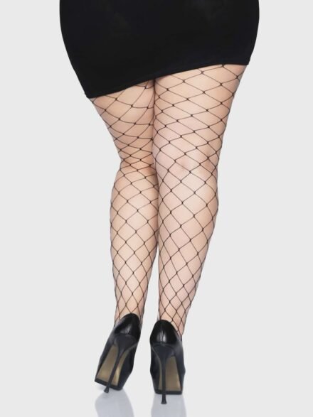 Isla, Plus Size, Fence Net Tights - Image 4