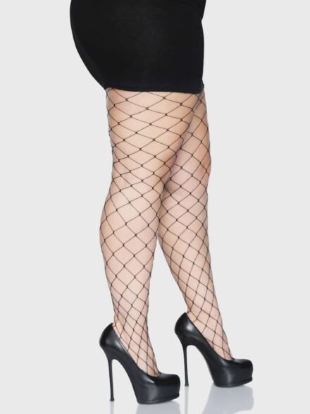 Isla, Plus Size, Fence Net Tights - Image 5