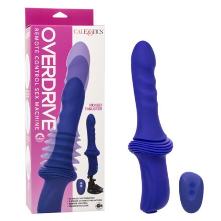 Overdrive Rechargeable Silicone Sex Machine Ridge Thruster with Remote Control