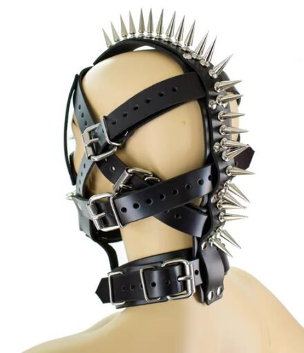 Spike Mohawk Bondage Hood - Image 4