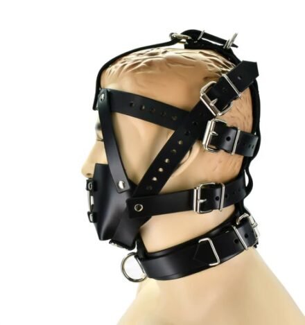 Hannibal Leather Bondage Hood - Image 2