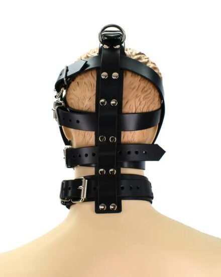 Hannibal Leather Bondage Hood - Image 4