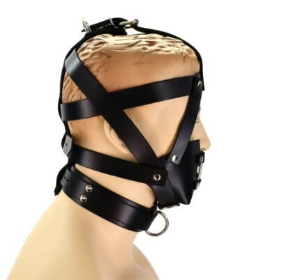 Hannibal Leather Bondage Hood - Image 6