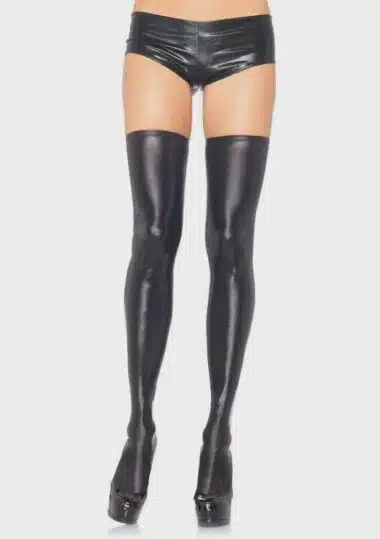 Zora Wet Look Thigh Highs