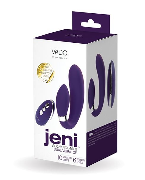 VeDO Jeni C-Shaped Rechargeable Silicone Dual Motor Vibe with Remote Control - Image 5