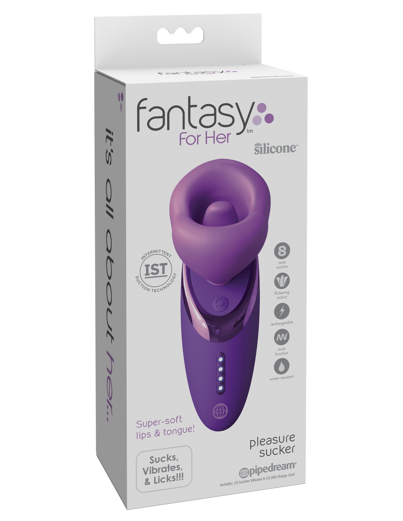 Fantasy for Her Pleasure Sucker Rechargeable Silicone Clitoral Stimulator - Image 2