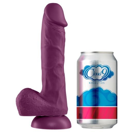 Cloud 9 Vibrant Colors 7 inches Dildo with Balls - Image 3